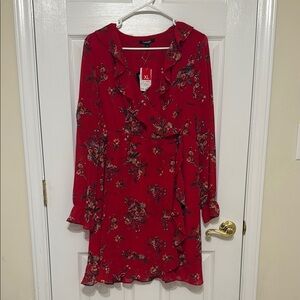 Women's Red Floral Dress